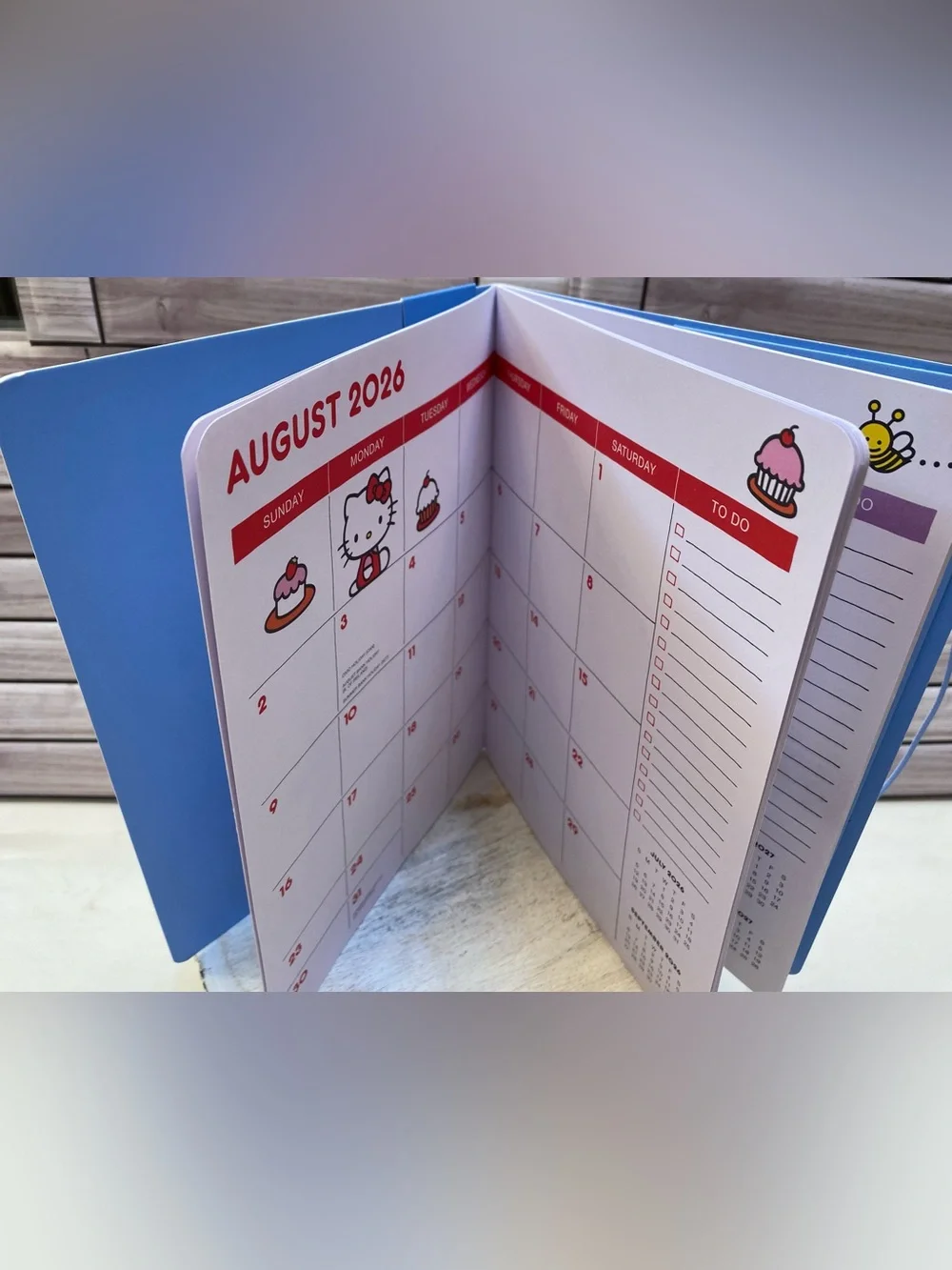 Hello Kitty ❤️ Monthly 17 months Planner Aug.2026 to Dec.2027 NEW Pink Gingham